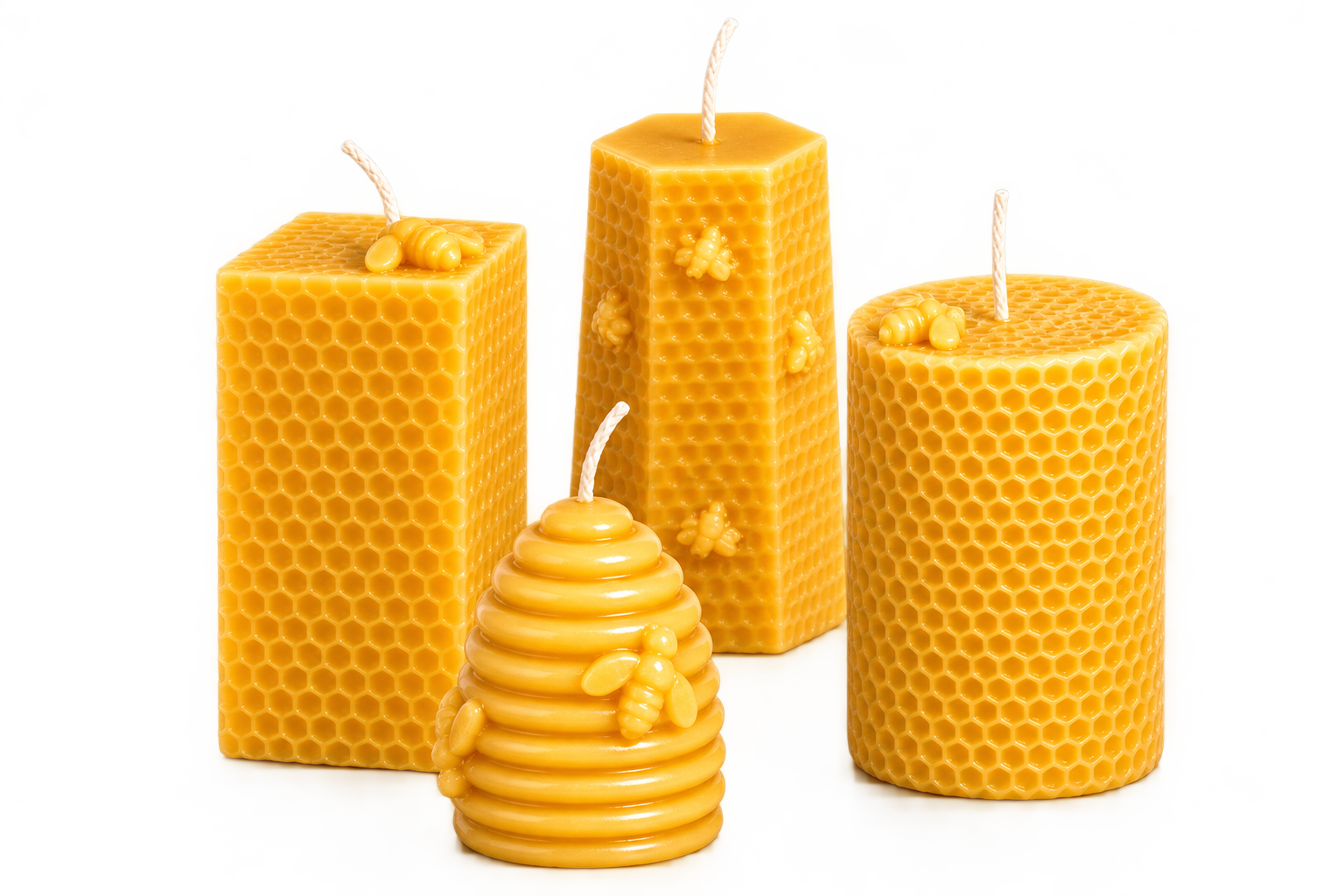 Kit 4 Candele di Cera d'api